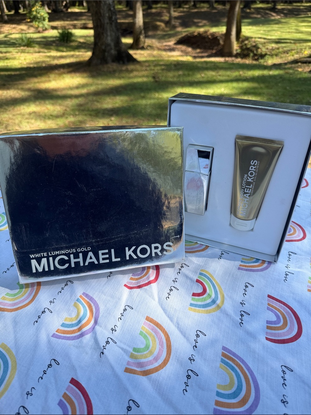 Michael Kors gold and silver boxed gift set